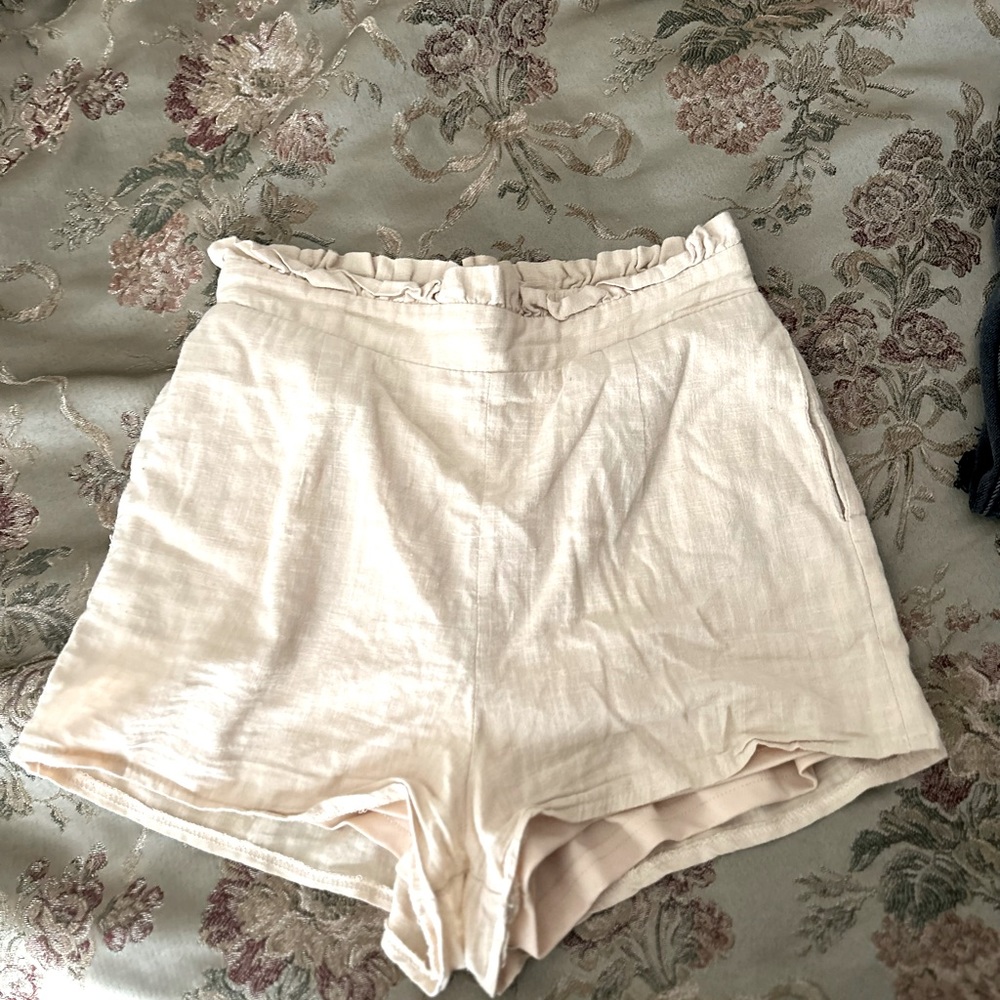 Cream shorts